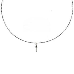 Silver Dagger Charm Necklace